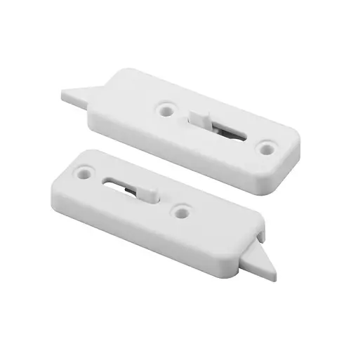 2-9/16" - White Plastic - Spring-Loaded Tilt Latch (1 Pair)