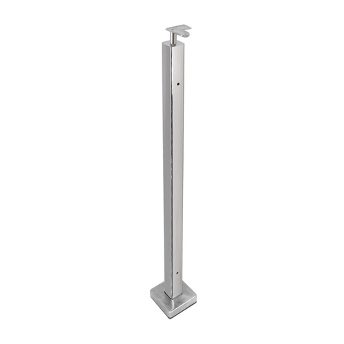 FHC F2942PS F2 Series Guardrail Post 2" Square Profile 90 Degree - Corner Post - Polished Stainless