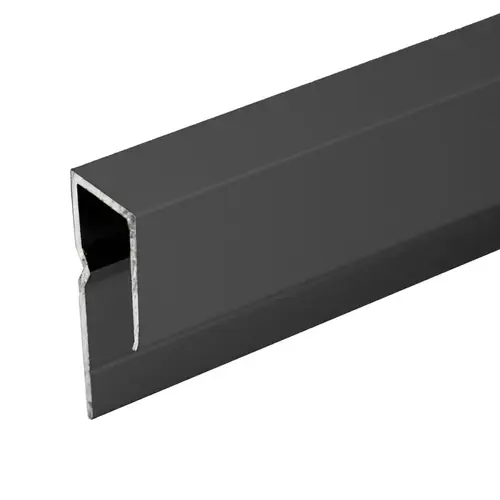 1/4" Deep Nose Heavy Indented Aluminum J-Channel - Matte Black  18" Length - pack of 50