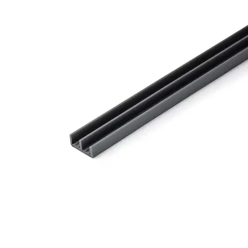 Bottom Track for 3/16" Sliding PanelsGray Plastic - Gray  12" Length