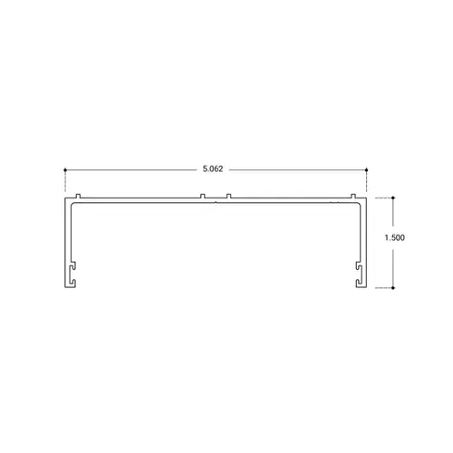 Aluminum 1-3/4" x 4-1/2" One Piece Head Receptor - 24'-1" Length - Dark Bronze Anodized