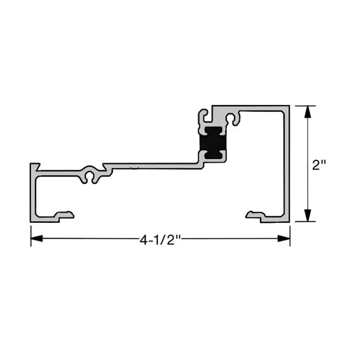 Aluminum 2" x 4-1/2" Thermal Center Glazed Sill/Horizontal - 289" Long - Bronze Anodized