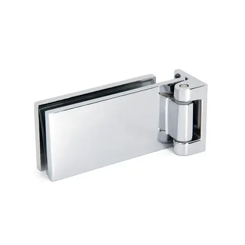 Offset Pivot Glass Hinges for 5/16" to 3/8" Glass - Chrome