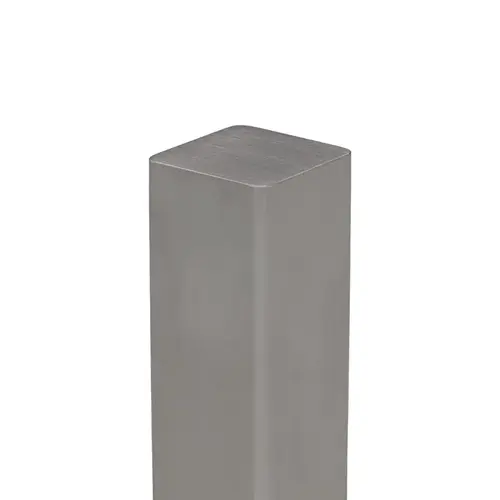 4" Square Gate Post Core Mount - Brushed Stainless