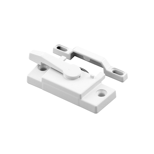 Sash Lock - Single Unit - Diecast Construction - White Powder Coat W/ Enamel Finish - Designed For Single & Double Hung Windows (Single Pack)