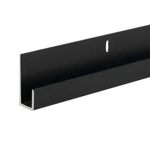 J-Bar 1/4" Glass Standard Mirror Channel- Matte Black  23" Length - pack of 10