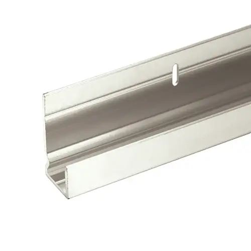 1/4" Standard Heavy Indented Aluminum J-Channel - Brushed Nickel  72" Length