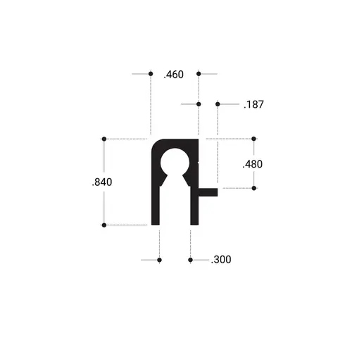 Aluminum Door Jamb Upright Extrusion Dark Black/Bronze Anodized 144" Length