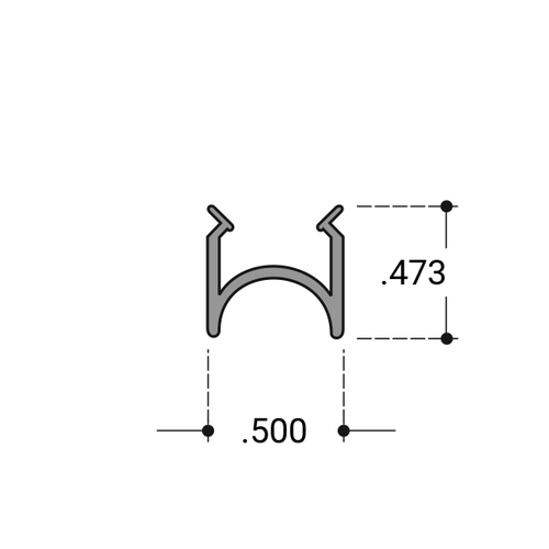 Security Insert for 609 Plastic 144" - Gray