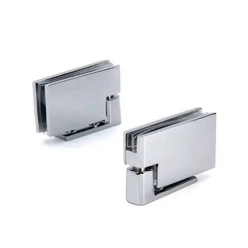 Surface Mount Cabinet Pivot Hinges for 1/4" to 5/16" Glass - Chrome