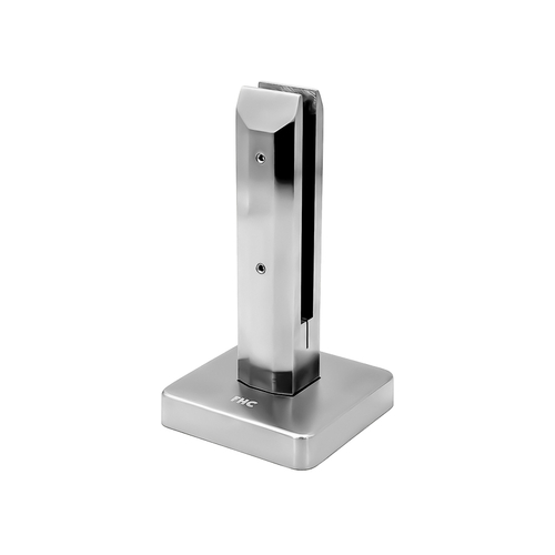 Frameless Fence Clamps Surface Mount Polished Stainless Steel 1/2"-9/16"