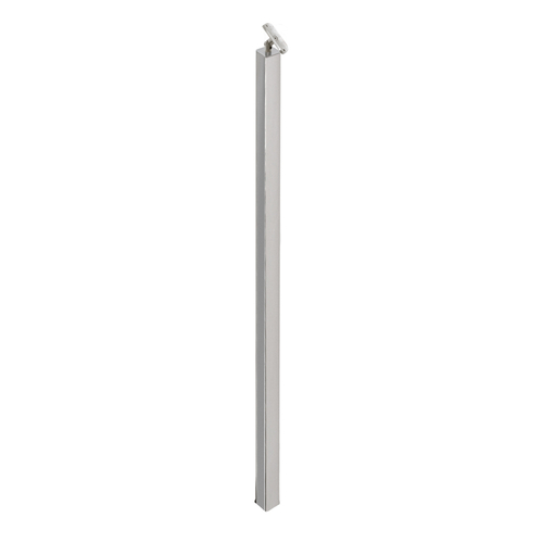 FHC F254SPS F2 Series Guardrail Post 2" Square Profile 54" Tall Blank Post with Swivel Saddle - Polished Stainless