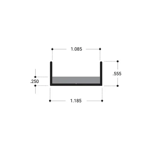 Jamb with Sponge Rubber for Track Assemblies - Brite Anodized 144" Length