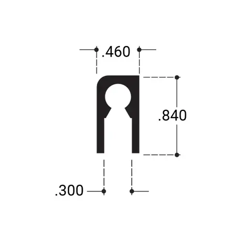 Aluminum Vertical Sliding Door Extension for Showcases Gold Anodized  36" Stock Length - pack of 4