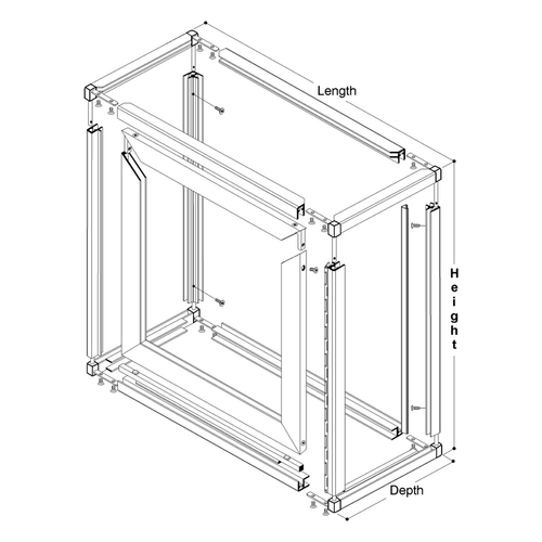 Clover Showcase 7040 Series Frame with Hinged Door - Dark Black/Bronze Anodized