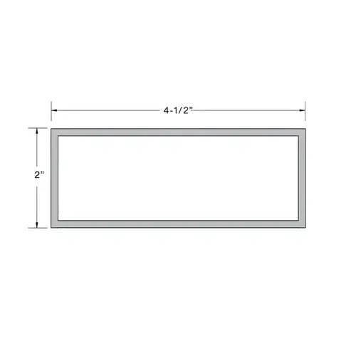 Aluminum 2" x 4-1/2" Tube for Offset and Center Hung Doors Using OHCC Header - 24'-1" Length - Bronze Anodized