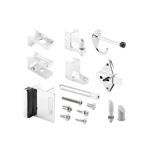 Door Kit - 7/8" Door And 1-1/4" Pilaster - Zamak - Chrome - Outswing (1 Kit)