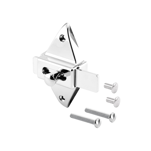 2-3/4" Hole Center Spacing Slide Latch - Diecast Zamak Construction - Chrome Plated (Single Pack)