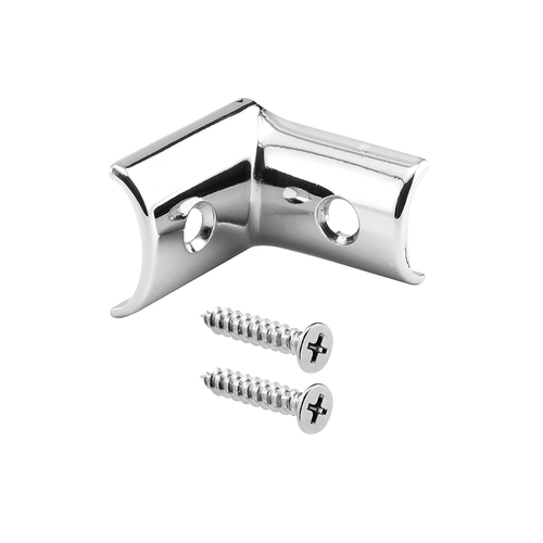 Alcove Clip - Curved - With Fasteners - Chrome