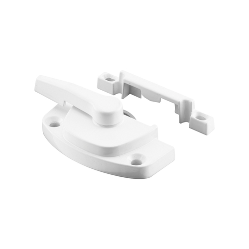 Sash Lock - 1-7/8" Hole Centers - Fits Single And Double Hung Windows - Diecast - White - (Single Pack)