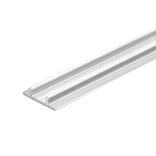 Aluminum Lower Rail Track Extrusion- Brite Anodized 144" Length