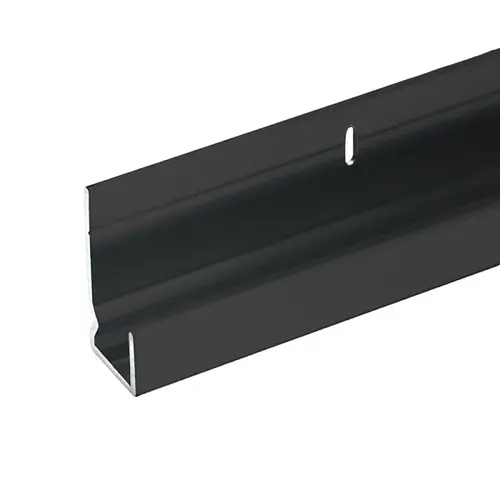 1/4" Standard Heavy Indented Aluminum J-Channel -  23" Length Matte Black - pack of 25