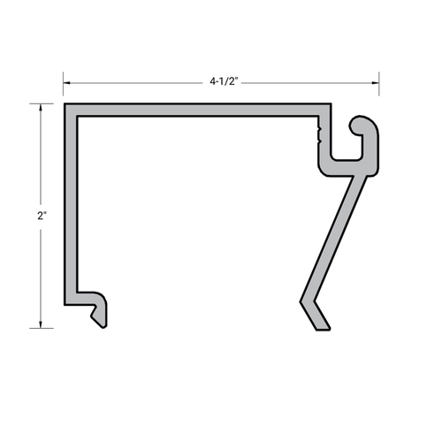 Aluminum Glass Stop - Clear Anodized