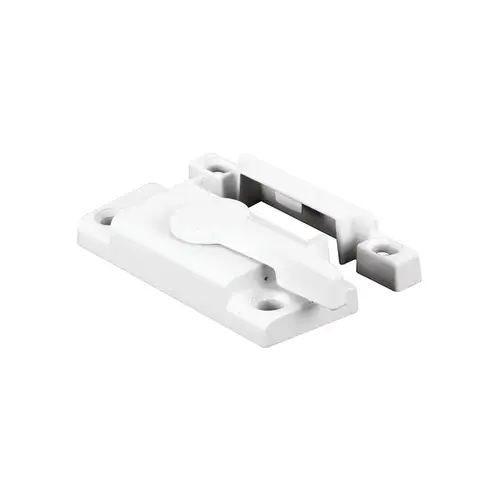 Sash Lock - 2-1/8" Hole Centers - Fits Single And Double Hung Windows - Diecast - White - (Single Pack)