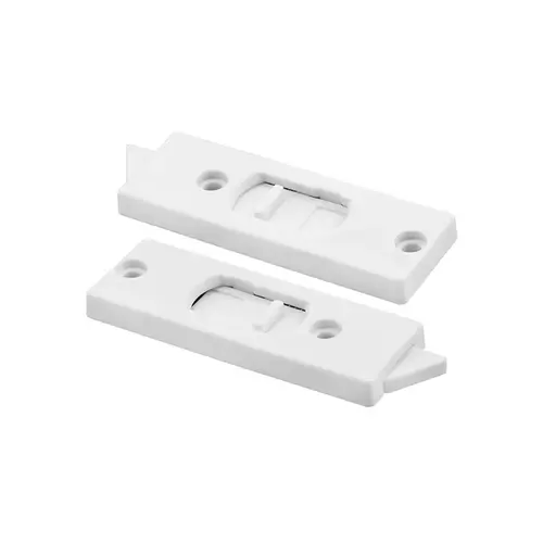 3-3/8" White Plastic Window Lock With Spring-Loaded Tilt Latch - pack of 2