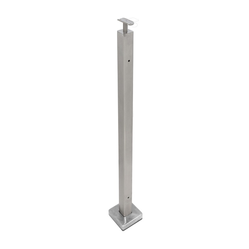 FHC F2C42BS F2 Series Guardrail Post 2" Square Profile - Center Post - Brushed Stainless