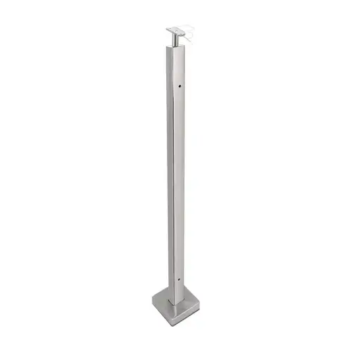 F3 Series Guardrail Post 1" x 2" Rectangular Profile - Center Post - Polished Stainless