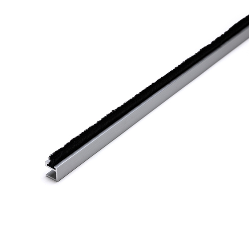 Channel with WiperDustproof Rail - Clear Anodized  95" Length - pack of 50