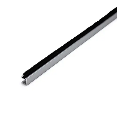 Channel with WiperDustproof Rail - Clear Anodized  72" Length - pack of 25