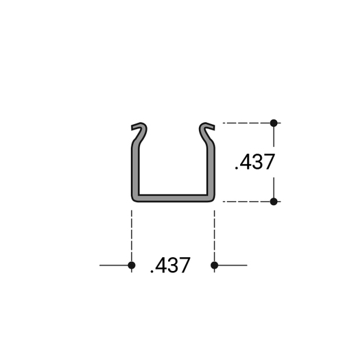 Gray Plastic Insert for Top Sliding Door Rail  48" Stock Length - pack of 3