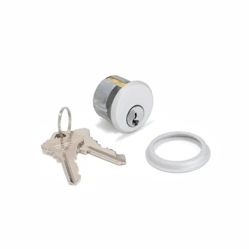 Single Mortise Cylinder with Schlage 'C' Keyway - Keyed Randomly - Aluminum