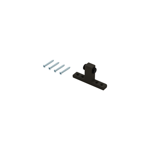 Two-Way Stop for Sliding Doors with Screws - Dark Black/Bronze Anodized