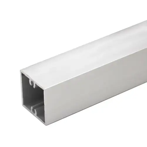 1-1/8" Square Partition PostExtrusion - Clear Anodized 144" Length