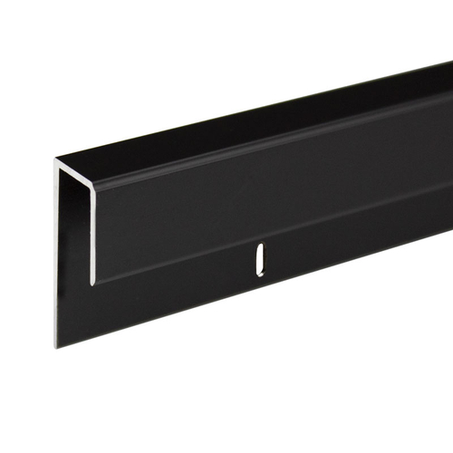 1/4" Deep Nose Aluminum J-Channel- Matte Black 144" Length