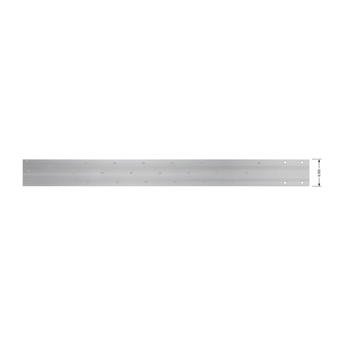 FHC A06X48ZRM 6" x 48" Right Hand Prepped Outrigger 1/4" Thick Aluminum for Z-Blade - Mill Finish