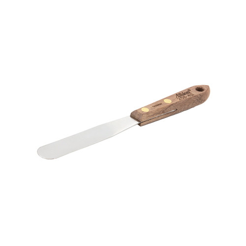 Wood Handle Sealant Spatula 3/4" Radius Tip 4"