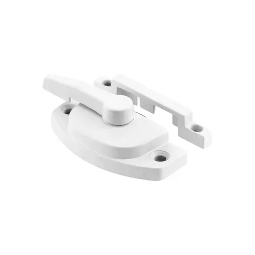 Sash Lock - 2-1/16" Hole Centers - Fits Single And Double Hung Vinyl Windows - Diecast - White - (Single Pack)