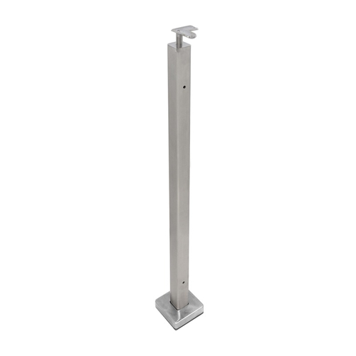 FHC F2942BS F2 Series Guardrail Post 2" Square Profile 90 Degree - Corner Post - Brushed Stainless