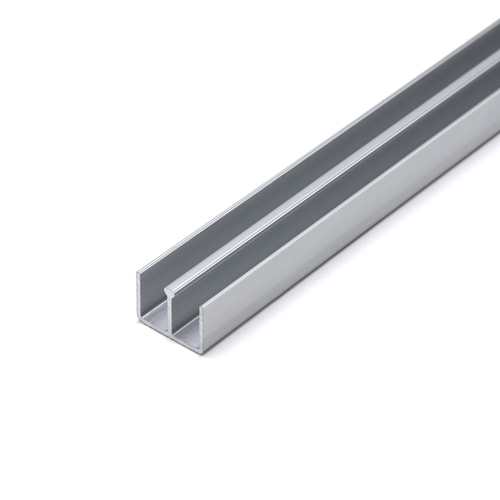 Double Top Track for 1/4" Panels- Clear Anodized  24" Length