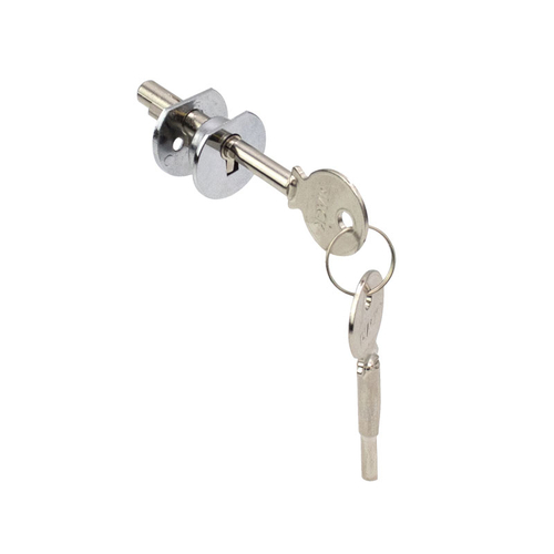 Chrome Universal Plunger Lock Keyed Alike for 1/4" to 1/2" Glass