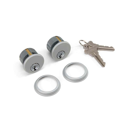 Double Mortise Cylinder with Schlage 'C' Keyway and Keyed Alike - Aluminum