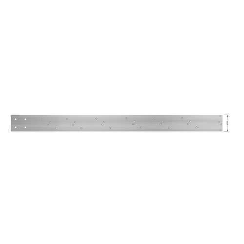 FHC A06X48ALM 6" x 48" Left Hand Prepped Outrigger 1/4" Thick Aluminum for Airfoil Blade - Mill Finish