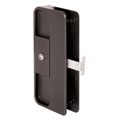 Screen Door Latch & Pull Mortise Style - Black Plastic