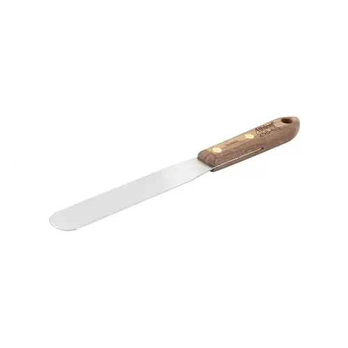 Wood Handle Sealant Spatula 1-1/4" Radius Tip 8"