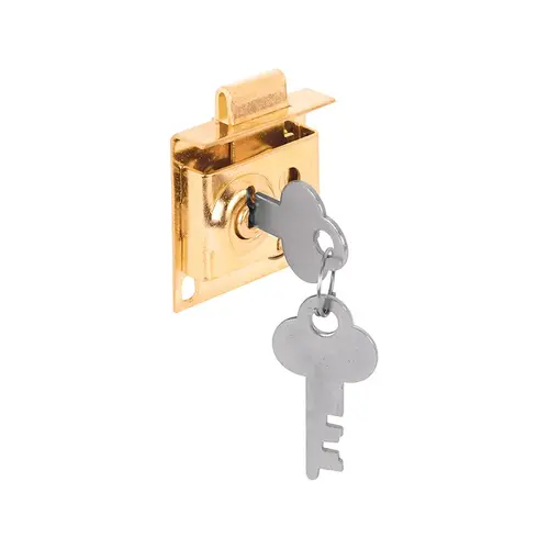 Mail Box Lock - Keyed - 5/16" Bolt - Brass Plated (Single Pack)