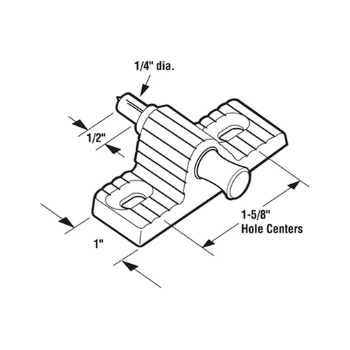 Sliding Door Lock With Screws - Black - pack of 2